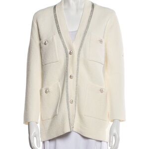 Sandro Paris Aldy Oversized Cardigan in ecru